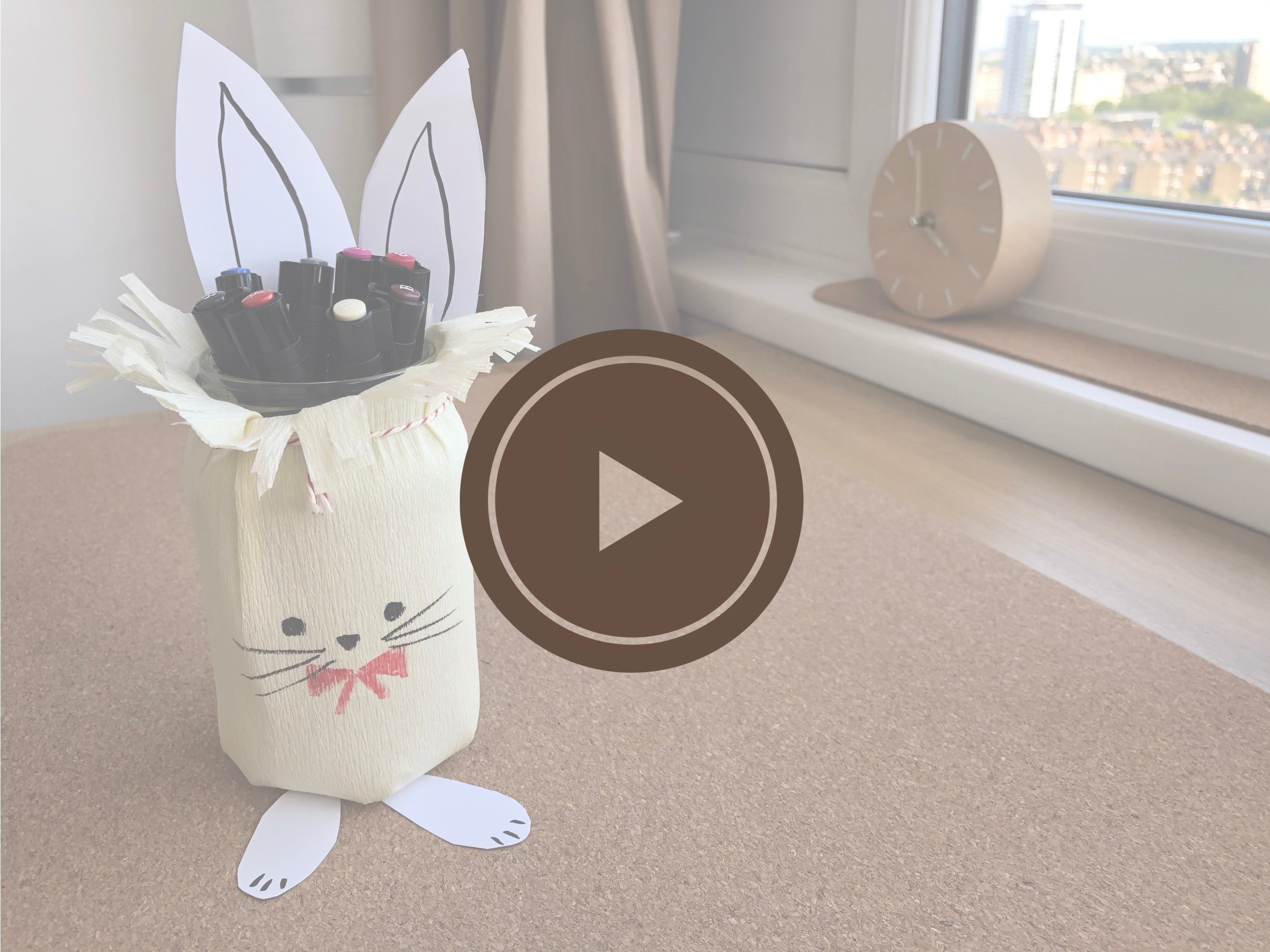 DIY Bunny Pencil Holder