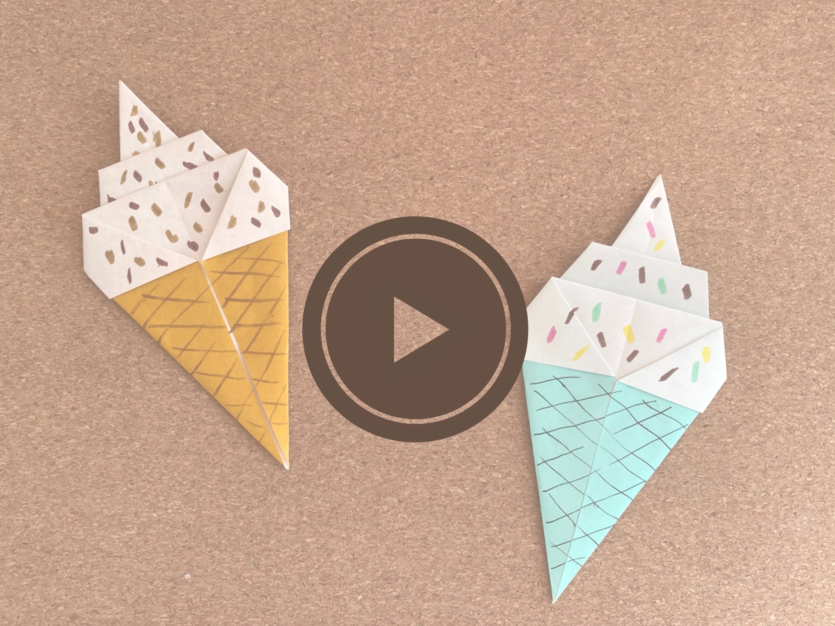 Ice Cream Origami