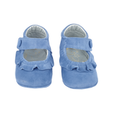 Demi Baby Girl – 100% Suede Crawling Shoes with Frill Detail & Velcro Strap