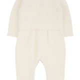 Baby Girl - Harriet Cashmere Sleeveless Romper & Cardigan Set – With Crochet Flowers