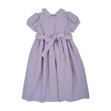 Girl - Wool Smocked Dress With Hand Made Embroidery And Peter Pan Collar