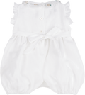 Baby Girl - Elsa Linen Hand Embroidered Smocked Romper