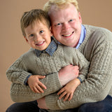 Mens - Aron 100% Royal Alpaca Jumper with Cable Knit