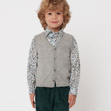 Boy - Benjamin 100% Sleeveless Cashmere Cardigan with Pocket