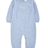 Baby Boy - Drew 100% Cashmere Romper with Cable knit Panel