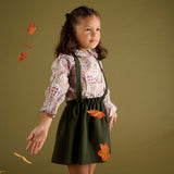 Girl - Callie 100% Cotton Blouse with Pleats and Ruffle Collar