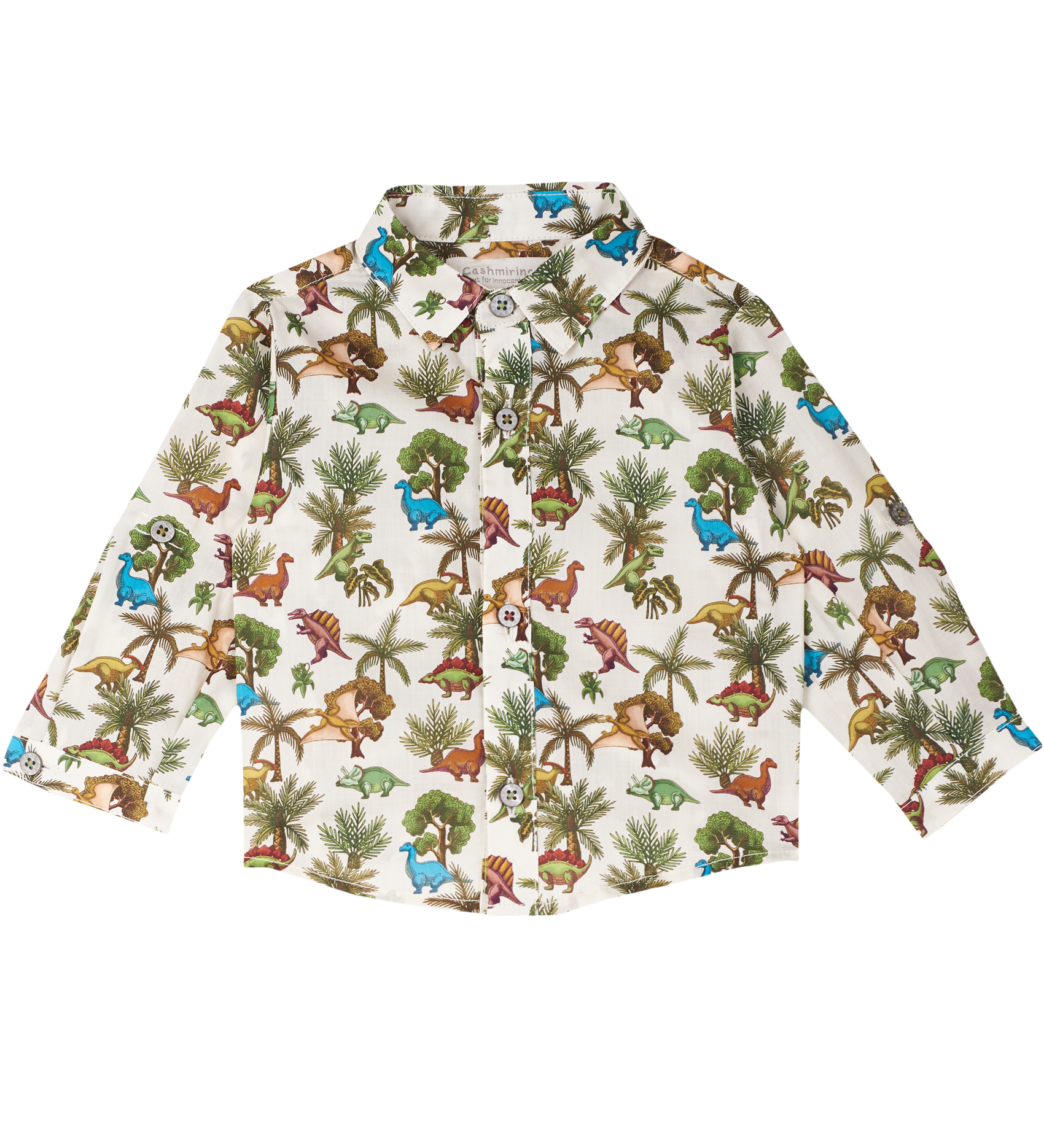 Baby Boy - Davide Cotton Classic Collar Shirt in Animal Prints