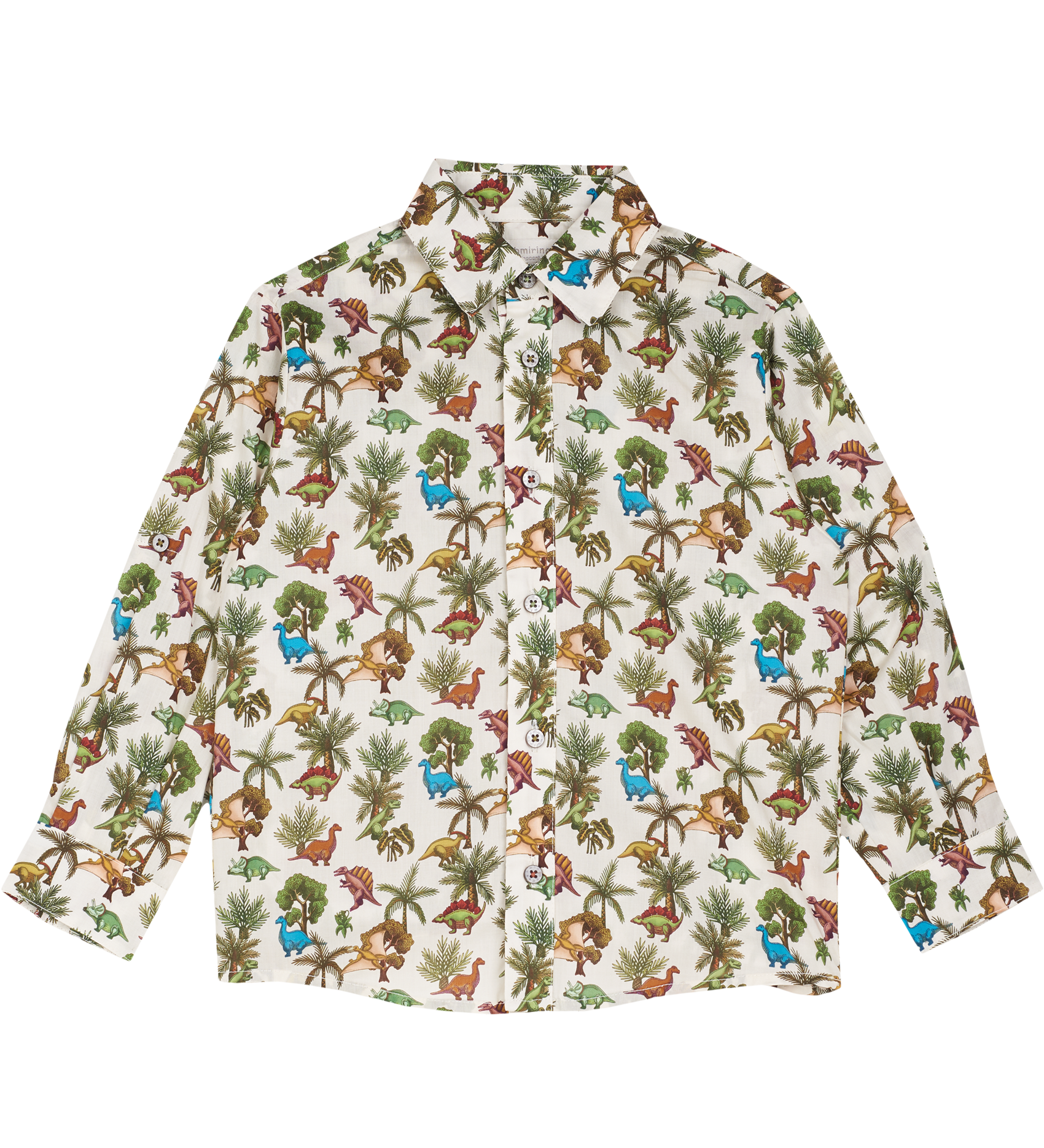 Boy - Davide  Cotton Classic Collar Shirt in Animal Prints