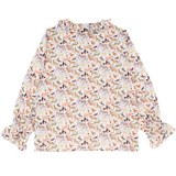 Girl - Callie 100% Cotton Blouse with Pleats in Nature Prints