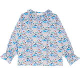 Girl - Callie 100% Cotton Blouse with Pleats in Nature Prints