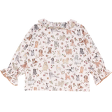 Baby Girl - Callie 100% Cotton Blouse with Pleats in Nature Prints