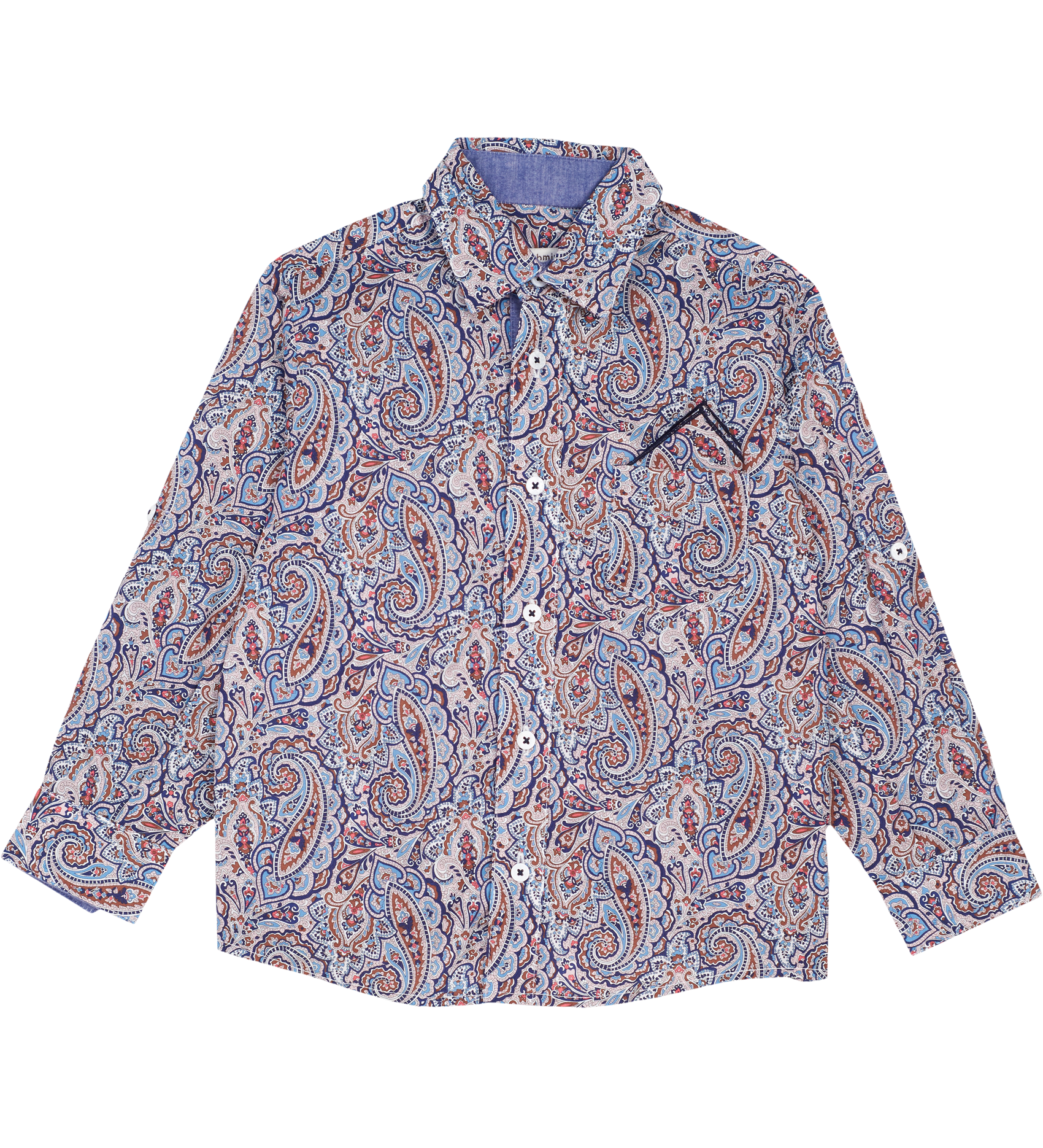 Boy - Stefano Classic Cotton Shirt with Removable Handkerchief