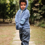 Boy - Manu 100% Cashmere Cardigan Hoodie with Elbow Patches