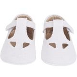 Baby Boy - Francis Linen T-Bar Crawling Shoes