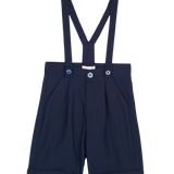 Boy - Philip Linen-Cotton Blend Shorts with Braces