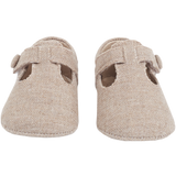 Cashmirino Baby boy crawling shoes in natural linen