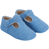 Baby Boy - Arthur Mixed Fabrics Crawling Shoes With Cut Outs