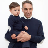 Baby Boy - Nico Jumper – 100% Lightweight Cashmere with Elbow Patches