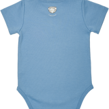 Baby Boy - Bodysuit in Middle Blue – 100% Pima Cotton, “Keep Calm and Change My Nappy” Print