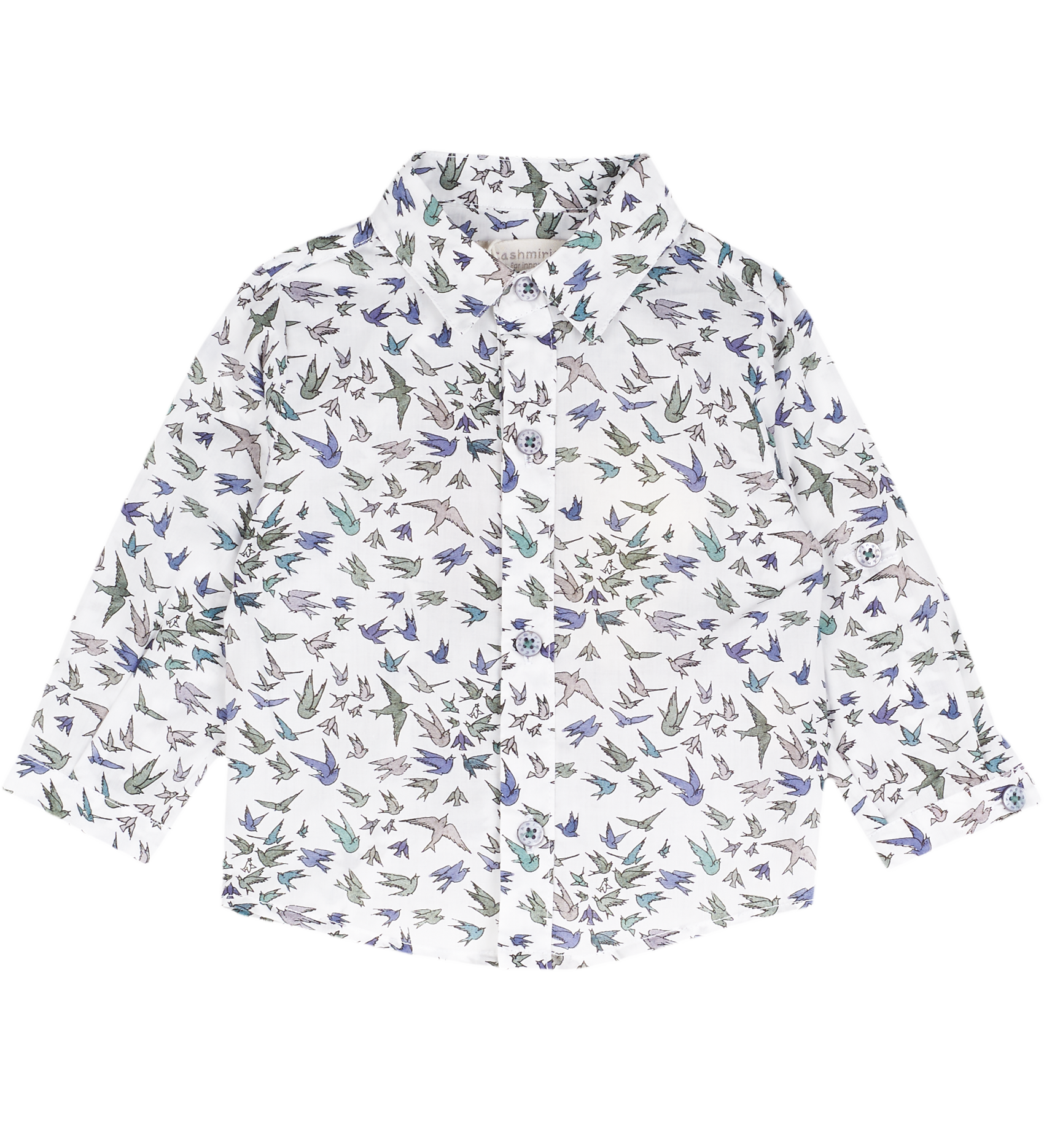 Baby Boy - Davide Cotton Classic Collar Shirt in Animal Prints