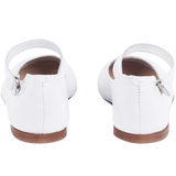 Girl - Leather Ballerina Shoes with Strap And Popper Button