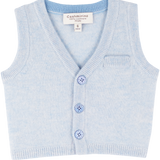 Baby Boy - Benjamin 100% Cashmere V-Neck Sleeveless Cardigan with Pocket