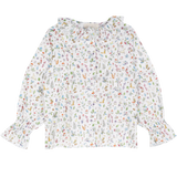Girl - Callie 100% Cotton Blouse with Pleats in Nature Prints