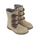 Girl - Suede Boots With Pom-Pom Detail