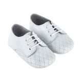 Baby Boy - Jayden 100% Leather Crawling Shoes With Diamond Cut Out Detail