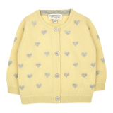 Baby Girl - Mila Cashmere Cardigan - Intarsia Heart Stitching