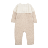 Baby Girl - Cashmere Romper with ZigZag Design