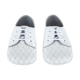Baby Boy - Jayden 100% Leather Crawling Shoes With Diamond Cut Out Detail