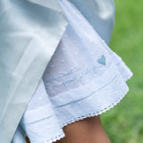 Girl - Anastasia Silk Smocked Hand Embroidered Knee Length Dress