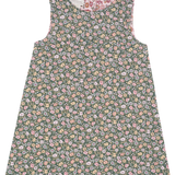 Girl - Brigitte Cotton Mini Dress in Green Meadows Print
