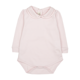 Baby Girl - Ilenia Long-Sleeved Pima Cotton Bodysuit with Contrasting Peter Pan Collar