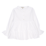 Girl - Katie Cotton Grandad Collar Blouse