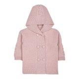 Baby Girl - Logan 100% Alpaca Double Breasted Coat Cardigan with Cable Knit Detail