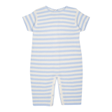 Baby Boy - Mario Striped Short-Sleeved Romper in Pima Cotton Blend