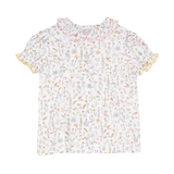 Girl - Trudy 100% Cotton Blouse in Flower Prints