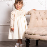 Girl - Crystal Silk Hand Embroidered Smocked Dress
