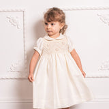 Girl - Crystal Silk Hand Embroidered Smocked Dress