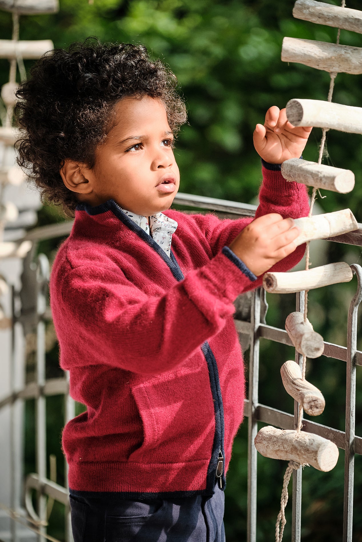 Boy - Jorge 100% Cashmere High Neck Cardigan