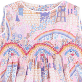 Baby Girl - Iris  Cotton Hand Embroidered Smocked Romper