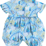 Baby Boy - Aris Cotton Hand Embroidered Smocked Romper