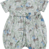 Baby Boy - Gustave 100% Cotton Hand Embroidered Smocked Romper