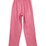 Girl - Daphne 100% Linen Pull-On Trousers with Heart Back Pocket