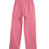 Girl - Daphne 100% Linen Pull-On Trousers with Heart Back Pocket