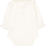 Baby Girl - Lima Long-Sleeved Pima Cotton Bodysuit with Crochet Collar