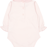 Baby Girl - Lima Long-Sleeved Pima Cotton Bodysuit with Crochet Collar