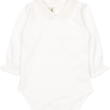 Baby Girl - Lima Long-Sleeved Pima Cotton Bodysuit with Crochet Collar